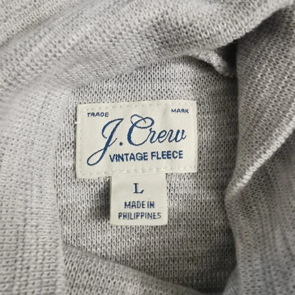 J.Crew Turtleneck Tunic Women's L Gray Space-Dyed Jersey Cozy Long Sleeve‎